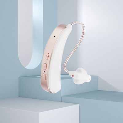 BTE RIC Digital Ear Machine Golden Single Hearing Aid con riduzione del rumore