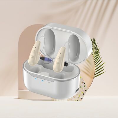 Apparecchi acustici OTC beige o personalizzati con certificazione CE 4 programmi che garantiscono un supporto uditivo efficace e una vestibilità confortevole