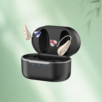 Apparecchi acustici da banco certificati CE con regolazione del volume a 5 livelli progettati per supportare la perdita uditiva da moderata a grave, durevoli